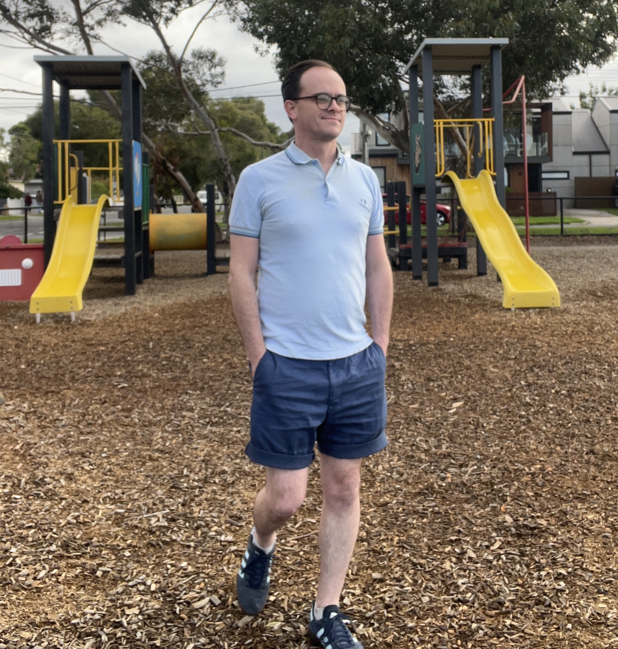 Max walking in the park